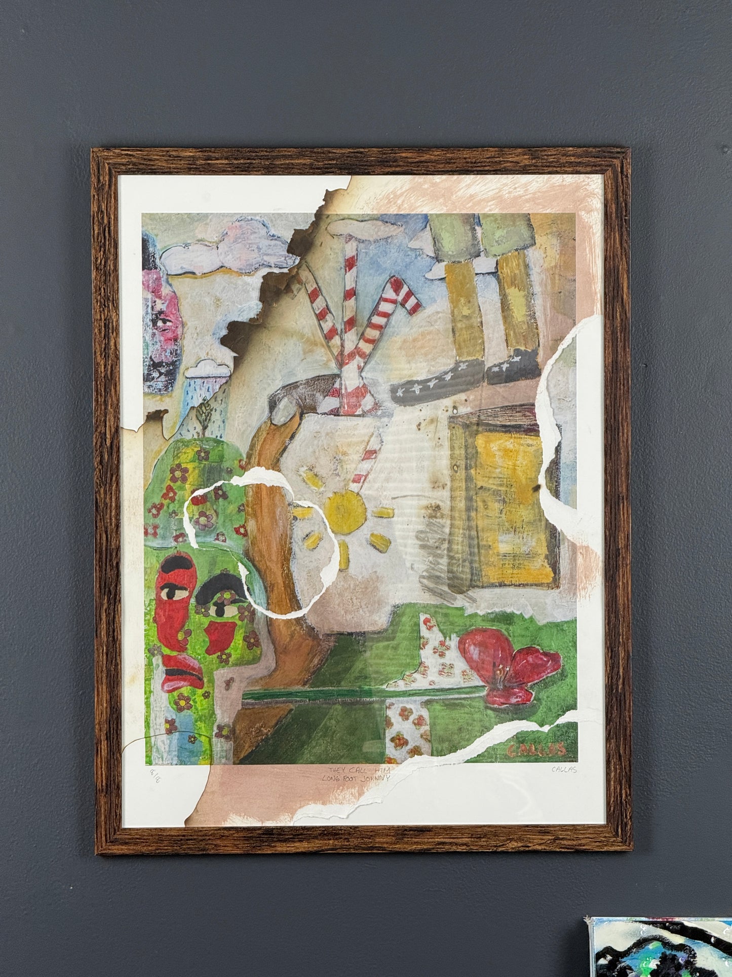 They Call Him Long Foot Johnny Burned and Ripped Print Framed