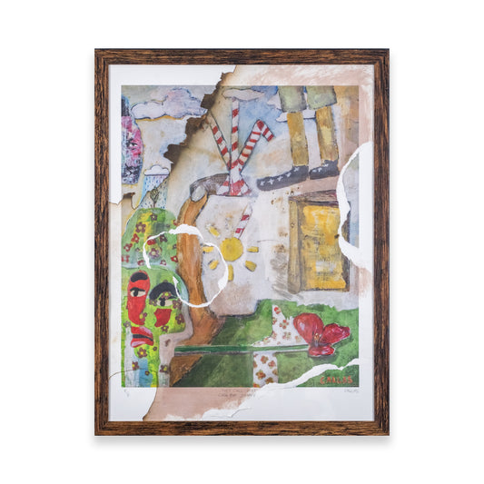 They Call Him Long Foot Johnny Burned and Ripped Print Framed