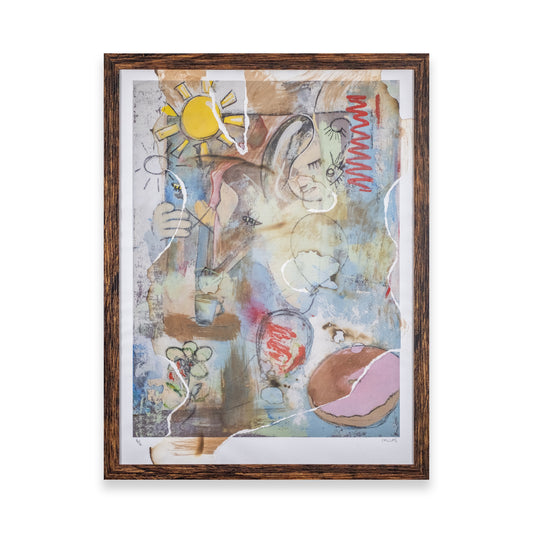Untitled 2020-2024 Burned and Ripped Print Framed