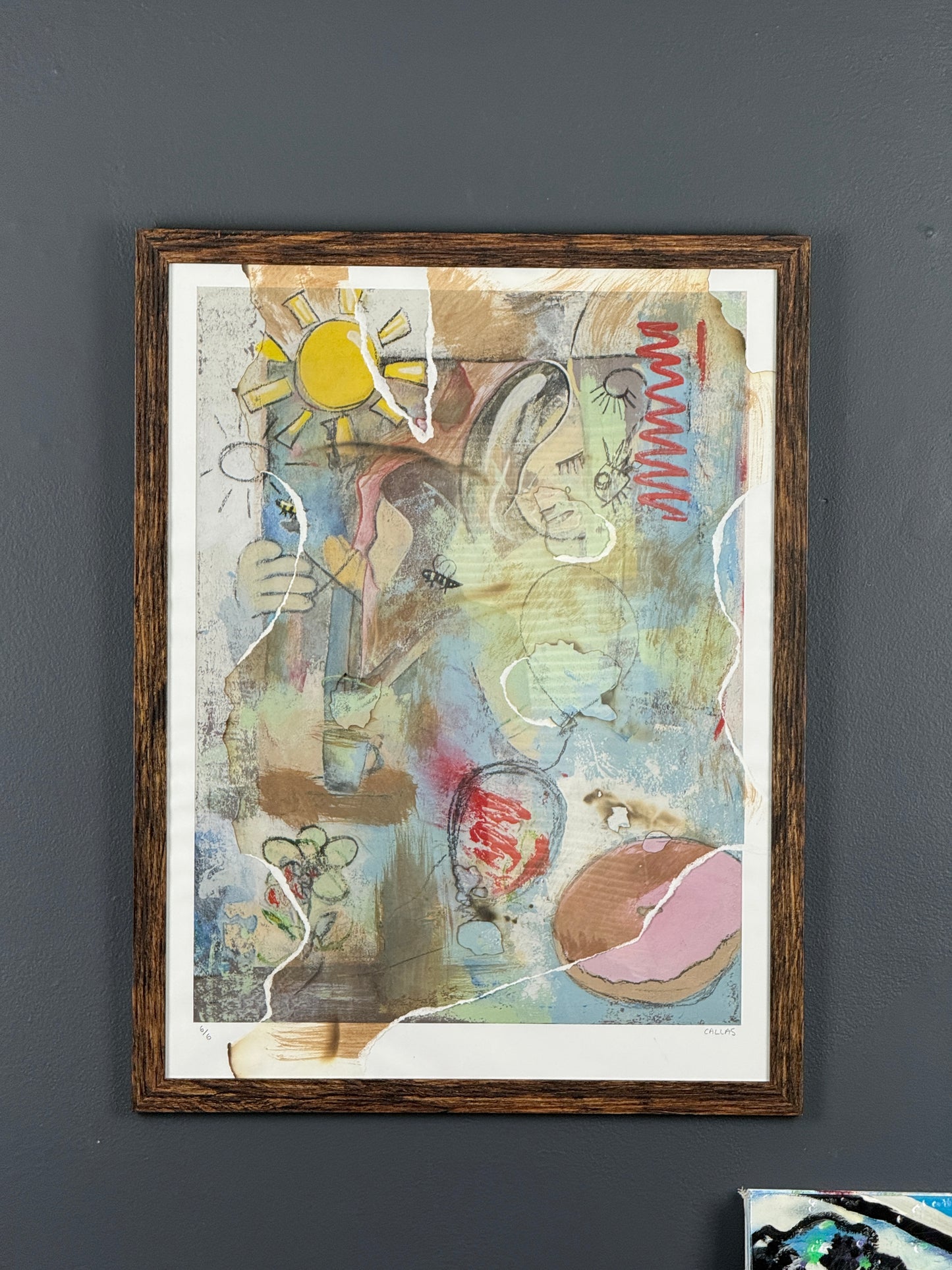 Untitled 2020-2024 Burned and Ripped Print Framed